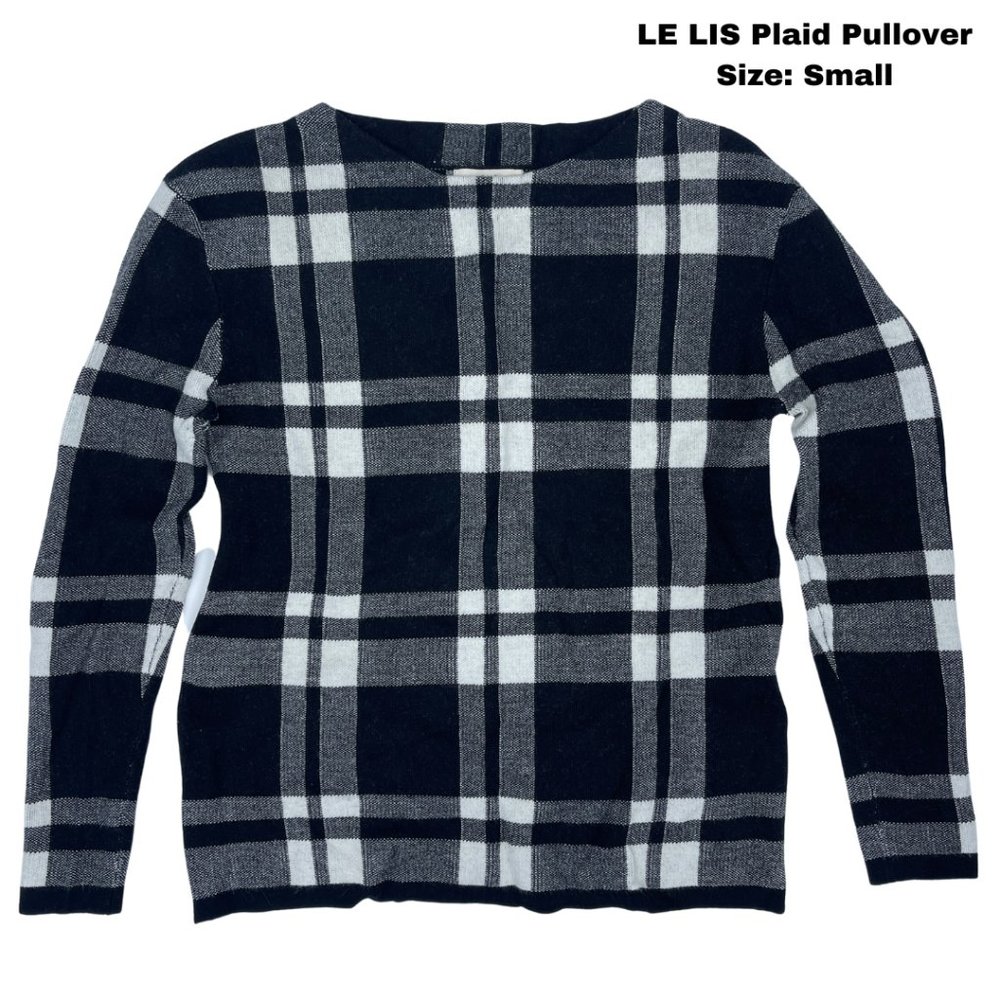 LE LIS Plaid Pullover Sweater - Stitch Fix